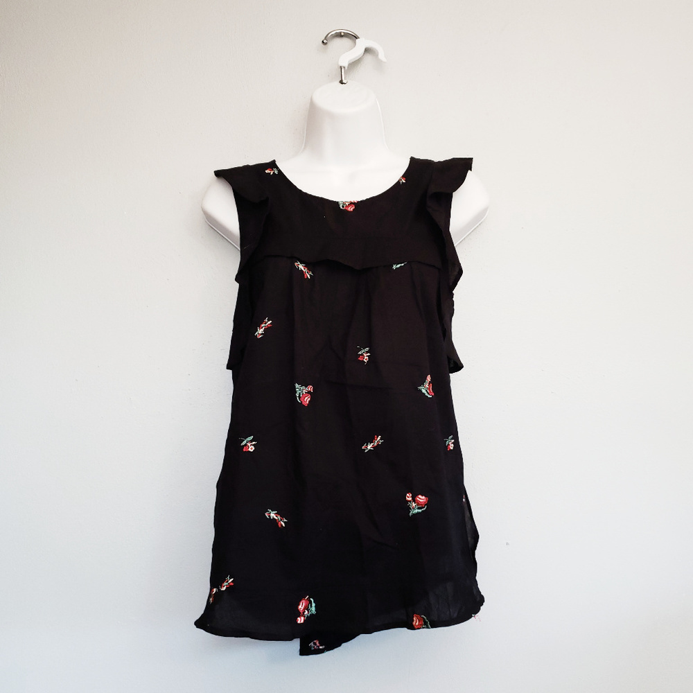 Lauren Conrad Embroidered Ruffle Top - Picture 2 of 3